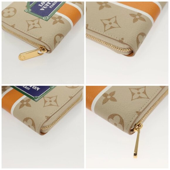 LOUIS VUITTON Monogram Monopanam Zippy Coin Purse Beige M82691 LV Auth 115227M - Picture 16 of 16